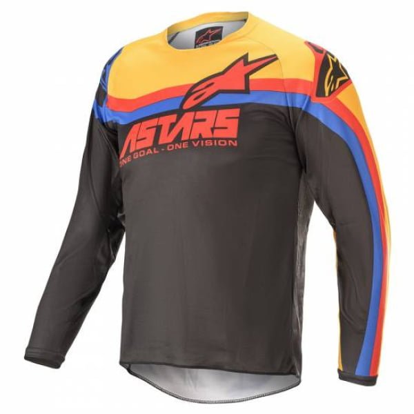 YTH RACER VENOM JERSEY-BLK BRI. RED ORGYL