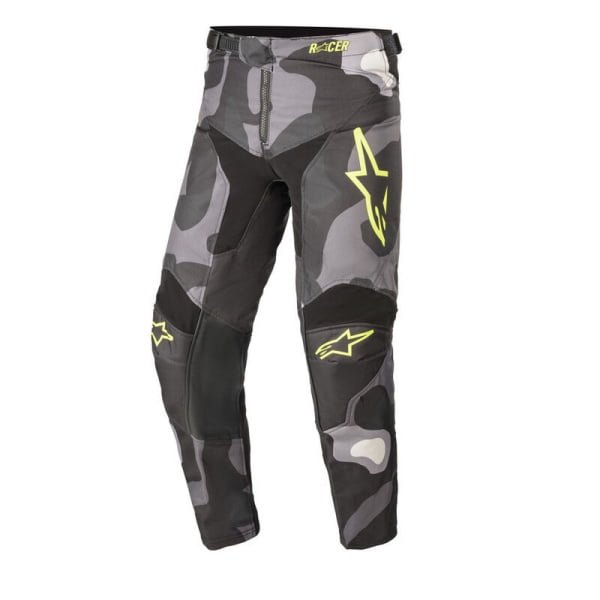 YTH RACER TACTICAL PANTS-GRAY CAMO YLW FLUO