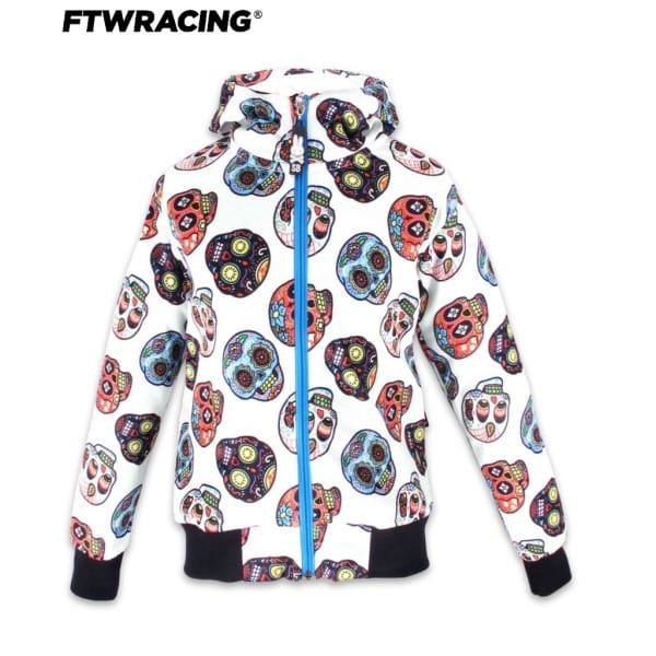 SIX BUNNIES KIDS JACKETS - SUGAR SKULL II WHITE