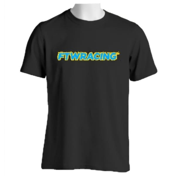 FTW SS TEE BLACK SIGNATURE FLAME CYAN/YELLOW