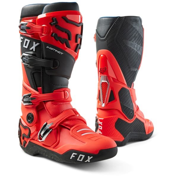 FOX RACING INSTINCT BOOTS [FLO RED] US10.5